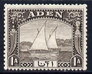 Aden 1937 Dhow 1a sepia mounted mint, SG 3, stamps on , stamps on  stamps on , stamps on  stamps on  kg6 , stamps on  stamps on ships