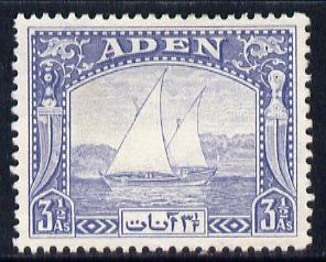 Aden 1937 Dhow 3.5a grey-blue mounted mint, SG 7