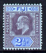 Fiji 1903 KE7 Crown CA 2.5d dull purple & blue on blue mounted mint SG 107, stamps on , stamps on  stamps on , stamps on  stamps on  ke7 , stamps on  stamps on 