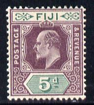 Fiji 1903 KE7 Crown CA 5d dull purple & green mounted mint SG 110, stamps on , stamps on  ke7 , stamps on 