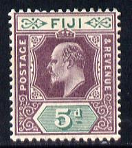 Fiji 1903 KE7 Crown CA 5d dull purple & green mounted mint SG 110, stamps on , stamps on  stamps on , stamps on  stamps on  ke7 , stamps on  stamps on 