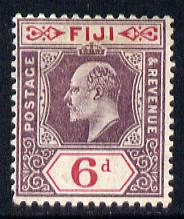 Fiji 1903 KE7 Crown CA 6d dull purple & carmine mounted mint SG 111, stamps on , stamps on  ke7 , stamps on 