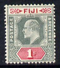 Fiji 1903 KE7 Crown CA 1s green & carmine mounted mint SG 112, stamps on , stamps on  stamps on , stamps on  stamps on  ke7 , stamps on  stamps on 