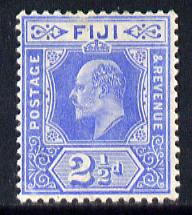 Fiji 1906-12 KE7 MCA 2.5d bright blue mounted mint SG 120