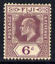 Fiji 1906-12 KE7 MCA 6d dull purple mounted mint SG 121, stamps on , stamps on  ke7 , stamps on 