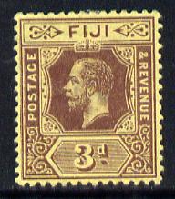 Fiji 1912-23 KG5 MCA 3d purple on lemon (die I) mounted mint SG 130b, stamps on , stamps on  kg5 , stamps on 
