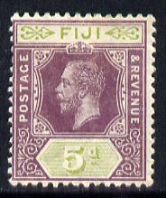 Fiji 1912-23 KG5 MCA 5d dull purple & olive-green mounted mint SG 132, stamps on , stamps on  kg5 , stamps on 