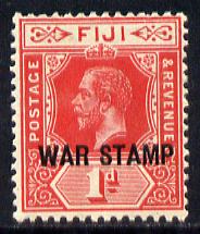 Fiji 1915-19 War Tax 1d red mounted mint SG 139a, stamps on , stamps on  stamps on , stamps on  stamps on  kg5 , stamps on  stamps on 