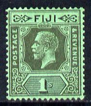 Fiji 1912-23 KG5 Script CA 1s black on emerald mounted mint SG 238, stamps on , stamps on  stamps on , stamps on  stamps on  kg5 , stamps on  stamps on 