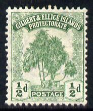 Gilbert & Ellice Islands 1911 Pandanus Pine 1/2d green mounted mint SG 8, stamps on , stamps on  stamps on , stamps on  stamps on  ke7 , stamps on  stamps on trees