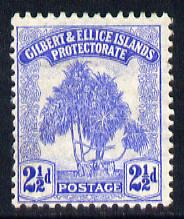 Gilbert & Ellice Islands 1911 Pandanus Pine 2.5d blue mounted mint SG 11, stamps on , stamps on  stamps on , stamps on  stamps on  ke7 , stamps on  stamps on trees