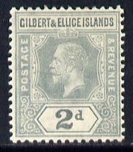 Gilbert & Ellice Islands 1912-24 KG5 MCA 2d greyish-slate mounted mint SG 14, stamps on , stamps on  stamps on , stamps on  stamps on  kg5 , stamps on  stamps on 