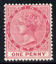 Dominica 1886-90 QV Crown CA 1d carmine mounted mint SG 22a, stamps on , stamps on  stamps on , stamps on  stamps on  qv , stamps on  stamps on 