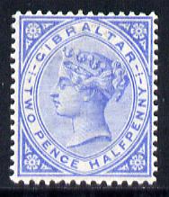 Gibraltar 1886-98 Sterling Currency 2.5d ultramarine mounted mint SG 11/42, stamps on , stamps on  stamps on , stamps on  stamps on  qv , stamps on  stamps on 