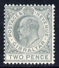 Gibraltar 1906-12 KE7 MCA 2d greyish-slate mounted mint SG 68, stamps on , stamps on  ke7 , stamps on 