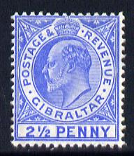 Gibraltar 1906-12 KE7 MCA 2.5d ultramarine mounted mint SG 69, stamps on , stamps on  ke7 , stamps on 