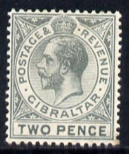 Gibraltar 1912-24 KG5 MCA 2d greyish-slate mounted mint SG 78, stamps on , stamps on  stamps on , stamps on  stamps on  kg5 , stamps on  stamps on 