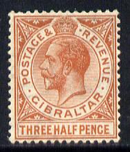 Gibraltar 1921-27 KG5 Script CA 1.5d chestnut mounted mint SG 91, stamps on , stamps on  stamps on , stamps on  stamps on  kg5 , stamps on  stamps on 