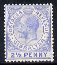 Gibraltar 1921-27 KG5 Script CA 2.5d blue mounted mint SG 94, stamps on , stamps on  stamps on , stamps on  stamps on  kg5 , stamps on  stamps on 