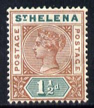 St Helena 1890-97 QV Key Plate 1.5d red-brown & green mounted mint SG48, stamps on , stamps on  stamps on , stamps on  stamps on  qv , stamps on  stamps on 