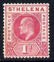 St Helena 1902 KE7 Key Plate 1d carmine mounted mint SG54, stamps on , stamps on  stamps on , stamps on  stamps on  ke7 , stamps on  stamps on 