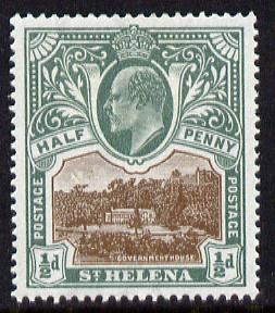 St Helena 1903 KE7 Pictorial 1/2d brown & grey-green mounted mint SG55, stamps on , stamps on  ke7 , stamps on 