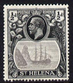 St Helena 1922-37 KG5 Badge Script 1/2d mounted mint SG 97, stamps on , stamps on  stamps on , stamps on  stamps on  kg5 , stamps on  stamps on ships