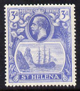 St Helena 1922-37 KG5 Badge Script 3d mounted mint SG 101, stamps on , stamps on  kg5 , stamps on ships