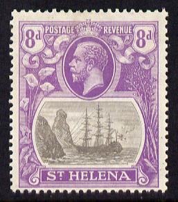 St Helena 1922-37 KG5 Badge Script 8d mounted mint SG 105, stamps on , stamps on  stamps on , stamps on  stamps on  kg5 , stamps on  stamps on ships