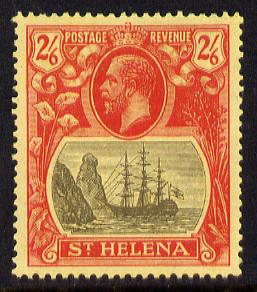 St Helena 1922-37 KG5 Badge Script 2s6d mounted mint SG 109, stamps on , stamps on  kg5 , stamps on ships