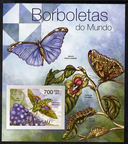 Guinea - Bissau 2012 Butterflies #1 imperf m/sheet unmounted mint. Note this item is privately produced and is offered purely on its thematic appeal, stamps on , stamps on  stamps on butterflies