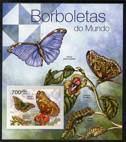 Guinea - Bissau 2012 Butterflies #2 imperf m/sheet unmounted mint. Note this item is privately produced and is offered purely on its thematic appeal, stamps on , stamps on  stamps on butterflies