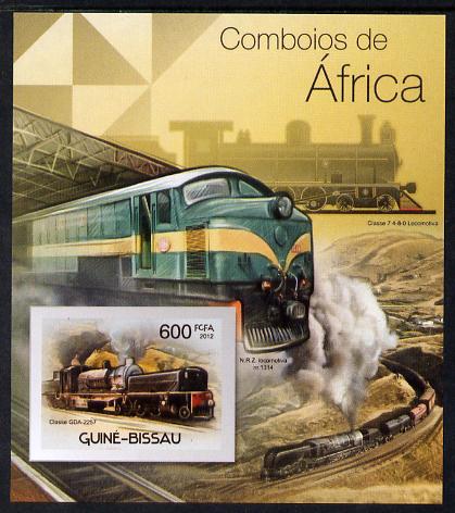 Guinea - Bissau 2012 Railways of Africa #4 imperf m/sheet unmounted mint. Note this item is privately produced and is offered purely on its thematic appeal, stamps on , stamps on  stamps on railways