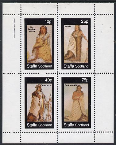 Staffa 1982 N American Indians #07 perf set of 4 values unmounted mint , stamps on , stamps on  stamps on cultures    indians   americana, stamps on  stamps on wild-west, stamps on  stamps on wild west