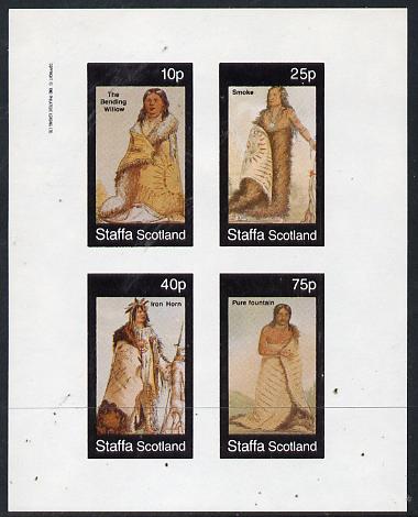 Staffa 1982 N American Indians #07 imperf set of 4 values unmounted mint , stamps on cultures    indians   americana, stamps on wild-west, stamps on wild west