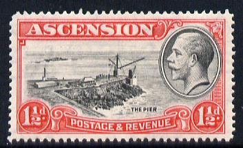 Ascension 1934 KG5 Pictorial 1.5d Pier superb unmounted mint SG 23