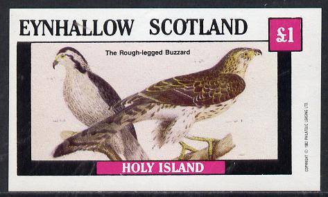 Eynhallow 1982 Buzzard imperf souvenir sheet (£1 value) unmounted mint, stamps on birds, stamps on birds of prey
