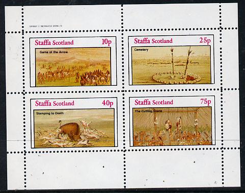 Staffa 1982 N American Indian Culture perf set of 4 values unmounted mint , stamps on , stamps on  stamps on cultures    indians   americana, stamps on  stamps on wild-west, stamps on  stamps on wild west