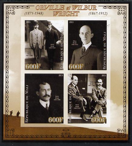 Mali 2013 Orville & Wilbur Wright imperf sheetlet containing four values unmounted mint