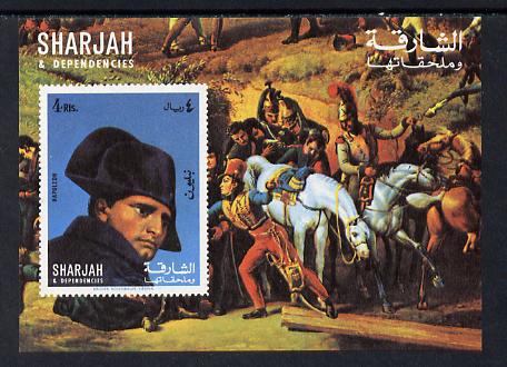 Sharjah 1970 Napoleon imperf m/sheet unmounted mint (Mi BL 64) , stamps on , stamps on  stamps on history  personalities    napoleon  , stamps on  stamps on dictators.