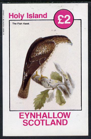 Eynhallow 1982 Fish Hawk imperf deluxe sheet (£2 value) unmounted mint, stamps on birds, stamps on birds of prey
