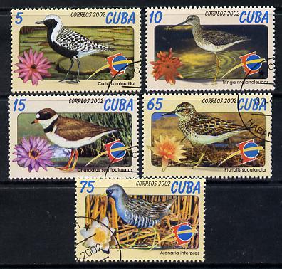 Cuba 2002 Espana Stamp Exhibition - Birds set of 5 fine cto used SG 4585-89, stamps on , stamps on  stamps on stamp exhibitions, stamps on  stamps on birds