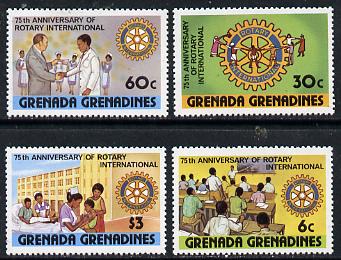 Grenada - Grenadines 1980 75th Anniversary of Rotary International set of 4 unmounted mint, SG 377-80, stamps on rotary       nurses     doctors    medical