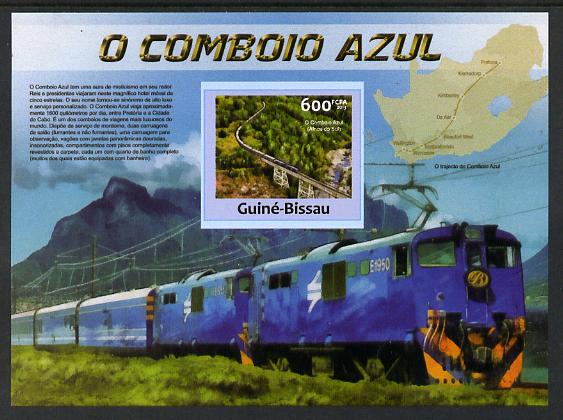Guinea - Bissau 2013 Blue Train #5 imperf m/sheet unmounted mint. Note this item is privately produced and is offered purely on its thematic appeal, stamps on , stamps on  stamps on railways