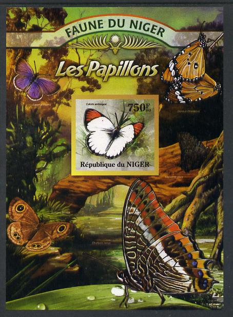 Niger Republic 2013 Butterflies #2 imperf m/sheet unmounted mint. Note this item is privately produced and is offered purely on its thematic appeal, stamps on butterflies