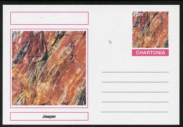 Chartonia (Fantasy) Minerals - Jasper postal stationery card unused and fine, stamps on , stamps on  stamps on minerals