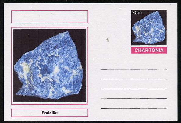 Chartonia (Fantasy) Minerals - Sodalite postal stationery card unused and fine, stamps on , stamps on  stamps on minerals