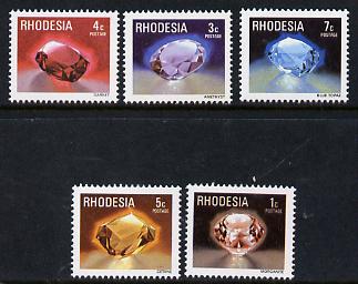 Rhodesia 1978 Minerals set of 5 from def set unmounted mint, SG 555-59*