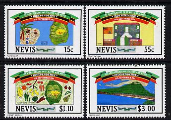 Nevis 1984 Anniversary of Independence set of 4 unmounted mint, SG 199-202, stamps on , stamps on  stamps on cotton