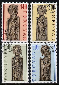 Faroe Islands 1980 Church Pews set of 4 cto used, SG 54-57 (Mi 55-58), stamps on , stamps on  stamps on religion, stamps on  stamps on churches, stamps on  stamps on slania